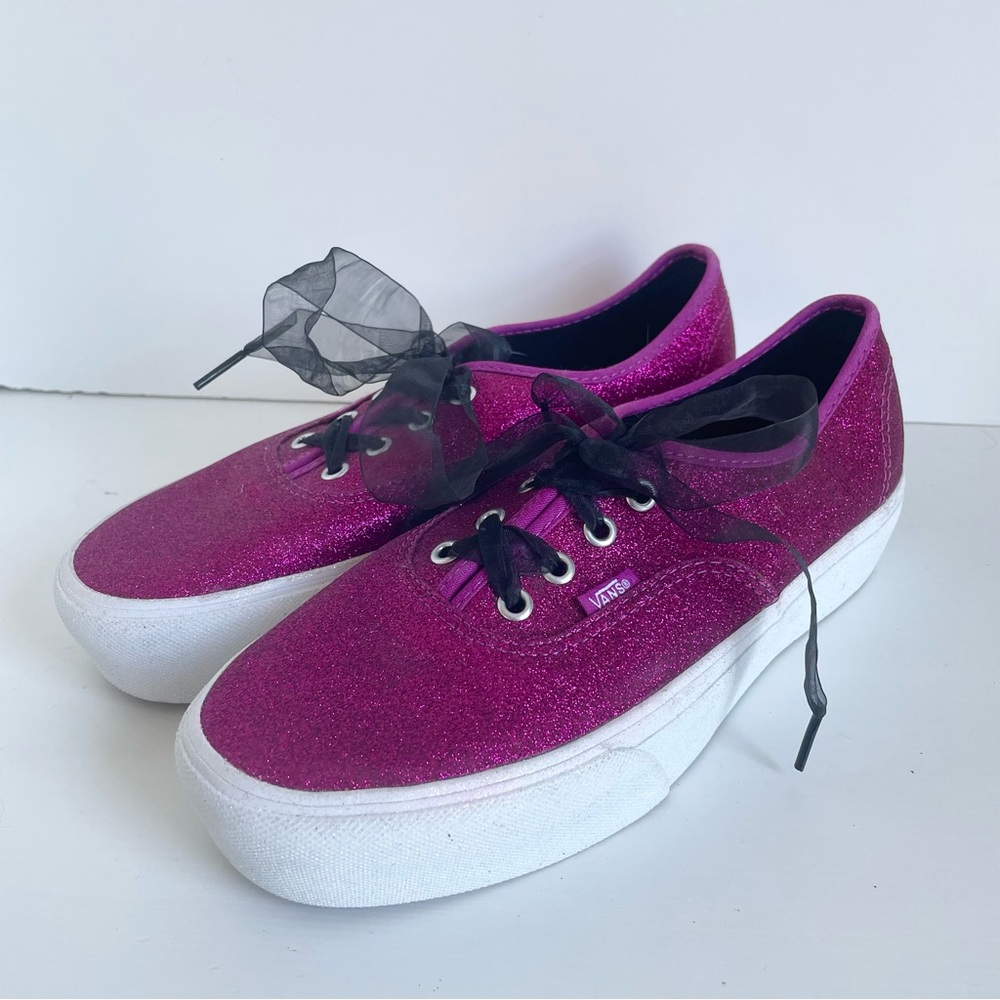 Vans platform glitter shoe